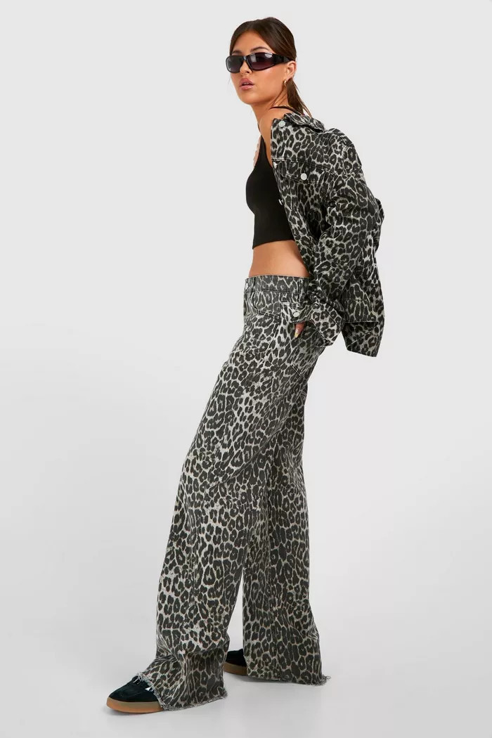 Leopard Straight Leg Jean | boohoo (US & Canada)