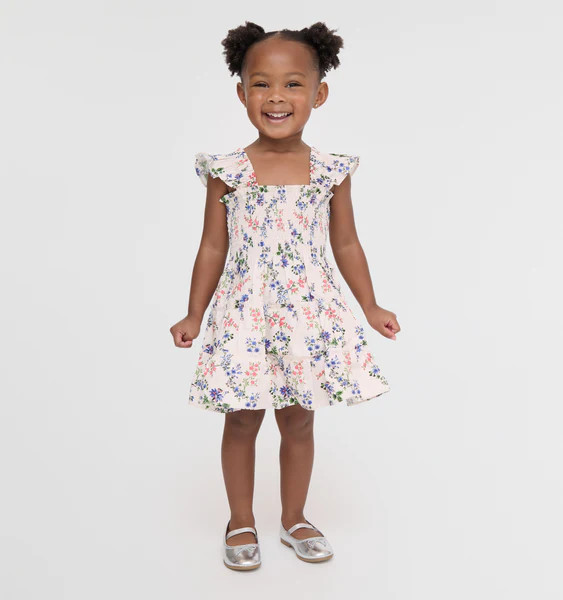 The Tiny Ellie Nap Dress - Pink Scallop Bow Chintz | Hill House Home US