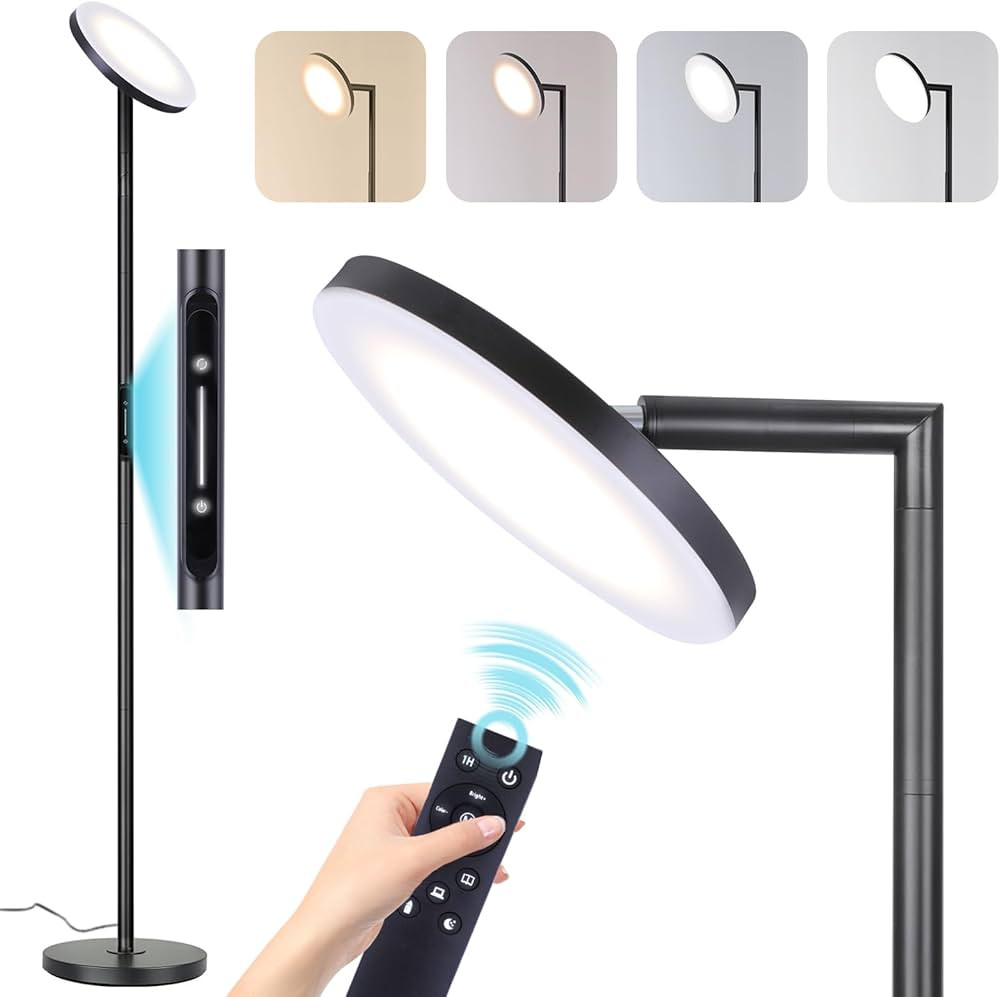 LED Dimmable Floor Lamp for Living Room, 69" Tall Lamp with Remote & Touch Control Upgrade Lamp P... | Amazon (US)