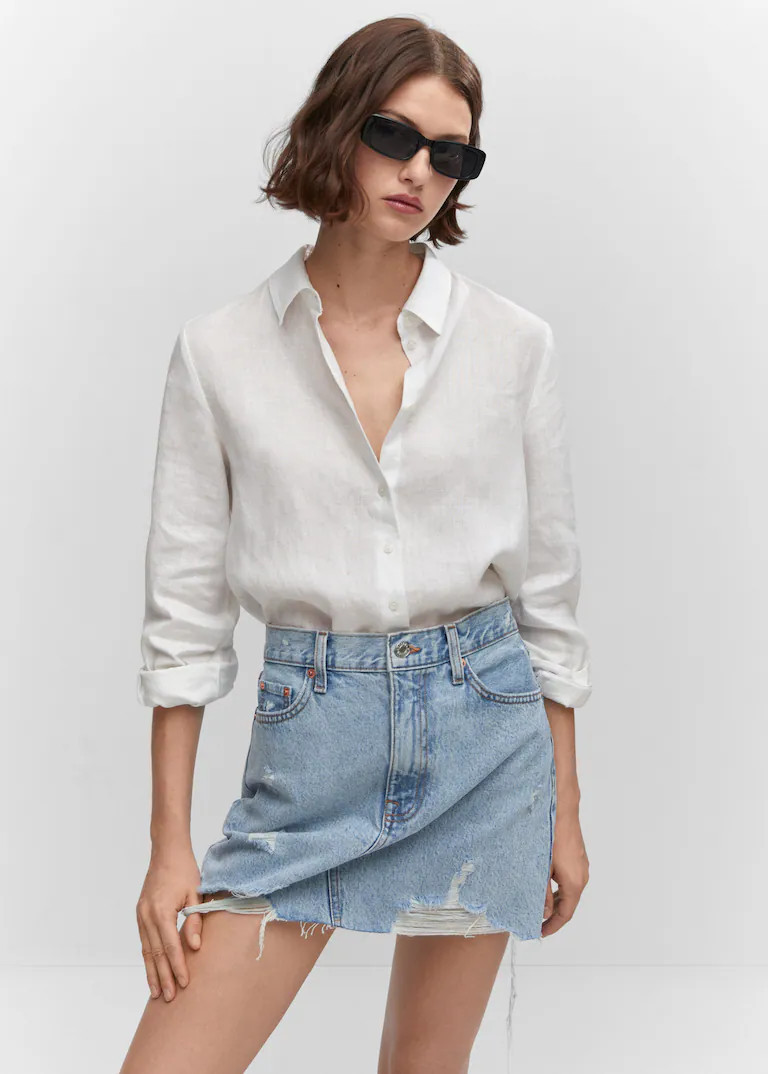Denim mini-skirt | MANGO (US)