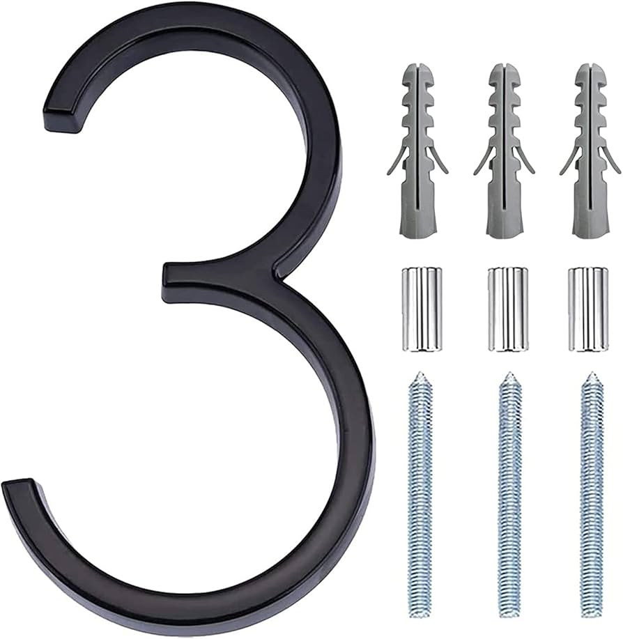 Fifod 6" Modern House Numbers Floating Stainless Steel Address House Number Anti-Rust House Numbe... | Amazon (CA)