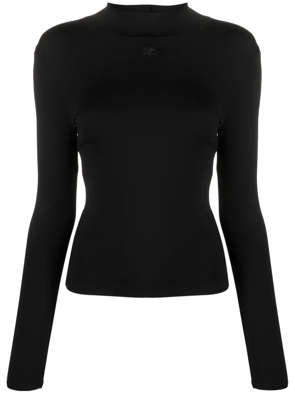 Courrèges mock-neck long-sleeve Top - Farfetch | Farfetch Global