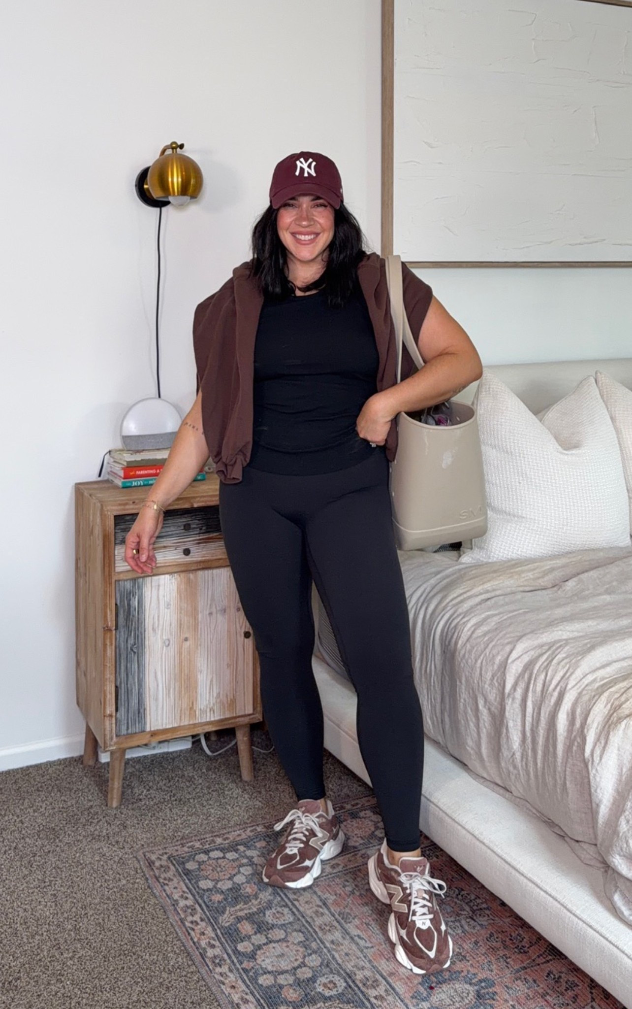 Sports mom everyday spring outfit! Elevated leggings for a casual look. Size L in the leggings, they're compressive but smoothing! 

#LTKmomlife #LTKSeasonal #LTKootd