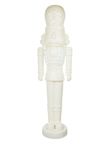 Animated 75 Inch White Nutcracker Blow Mold, Motion Activated, LED Lights, Music | Amazon (US)