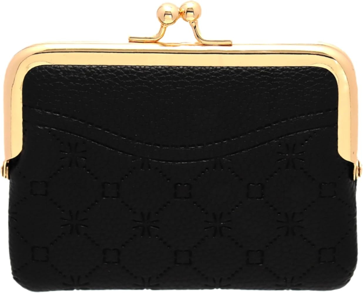 Coin Purse Vintage Bag Lock Wallet Buckle Kiss Lock change purse change holder wallet coin Leathe... | Amazon (US)