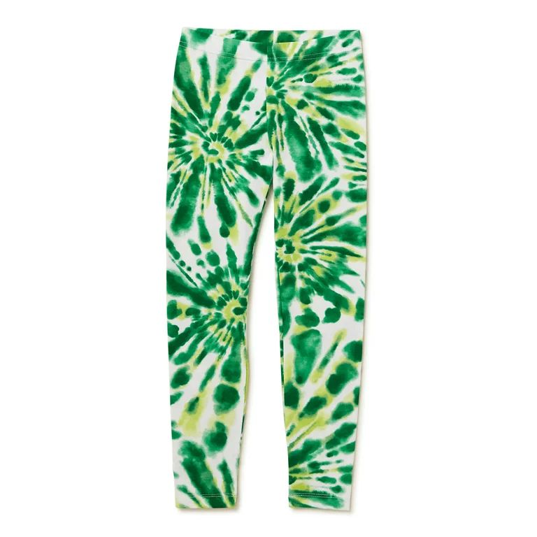 St. Patrick's Day Girls Tie Dye Leggings, Sizes 4-18 | Walmart (US)