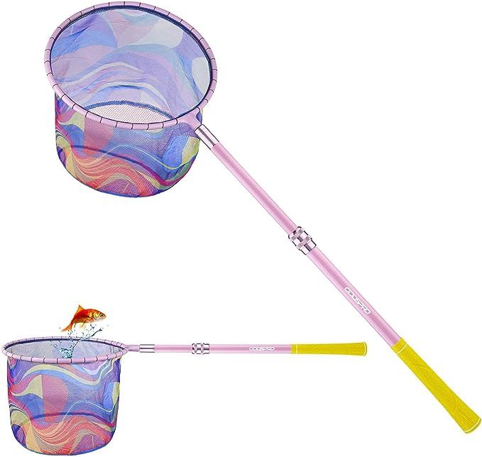 ODDSPRO Kids Fishing Net with Carbon Fiber Telescopic Pole Handle - Lightweight Ring and Polyeste... | Amazon (US)
