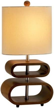 Adesso 3202-15 Rhythm Table Lamp, 19.5 in., 60 W Incandescent/13W CFL, Walnut PVC Veneer on MDF, ... | Amazon (US)
