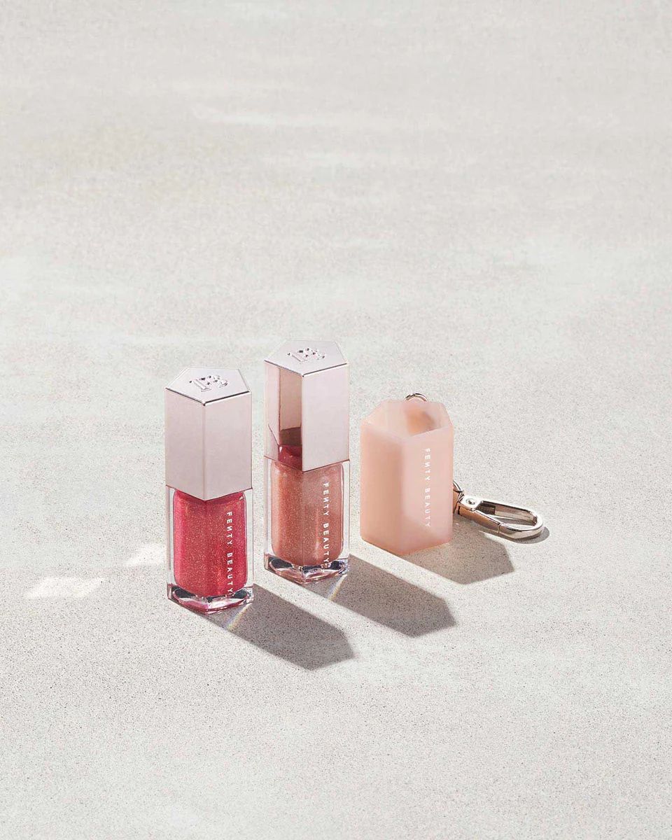 Lil Gloss Bombs Mini Lip Duo + Keychain Holder | Fenty Beauty