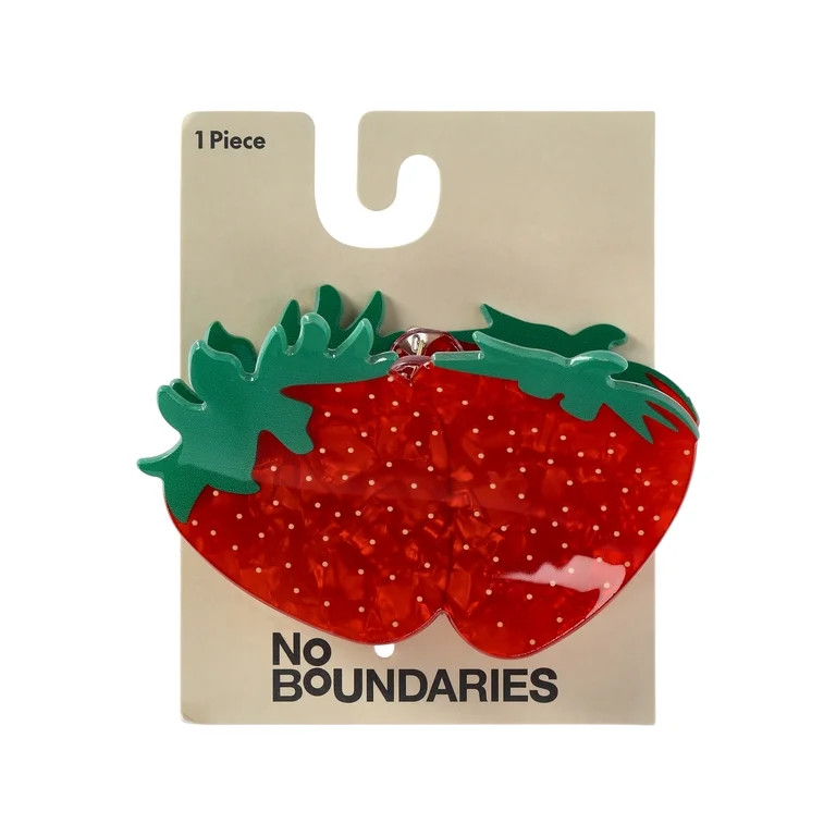 No Boundaries Strawberry Hair Claw Clip, Women's | Walmart (US)