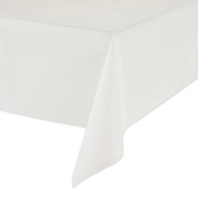 Rectangular 54" x 108" White Plastic Table Covers, 3 Count, by Way To Celebrate | Walmart (US)