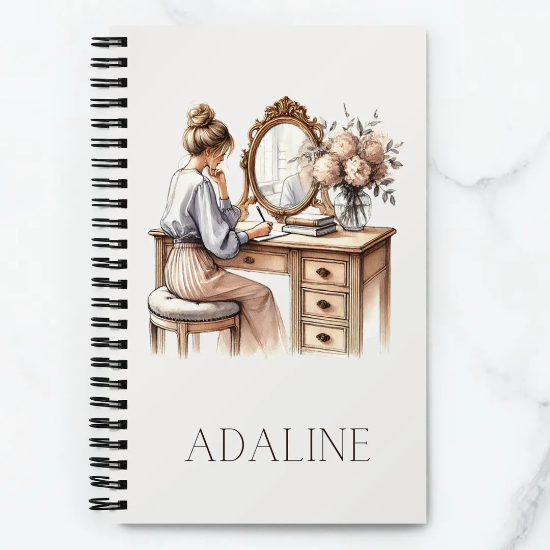 ADALINE: Elegant Personalized Spiral Notebook - Etsy | Etsy (US)