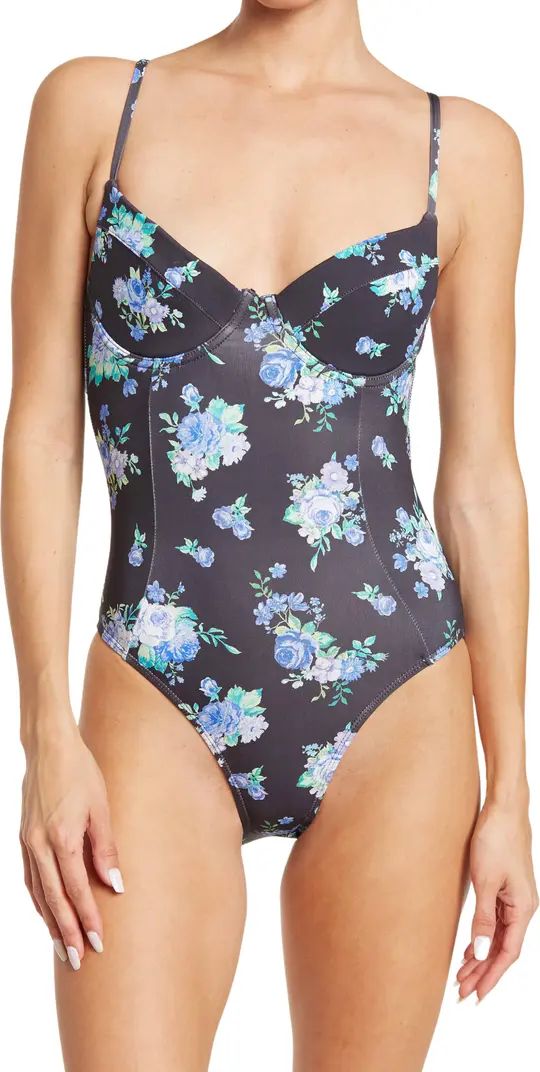 We Wore What WEWOREWHAT Floral Underwire One-Piece Swimsuit | Nordstromrack | Nordstrom Rack