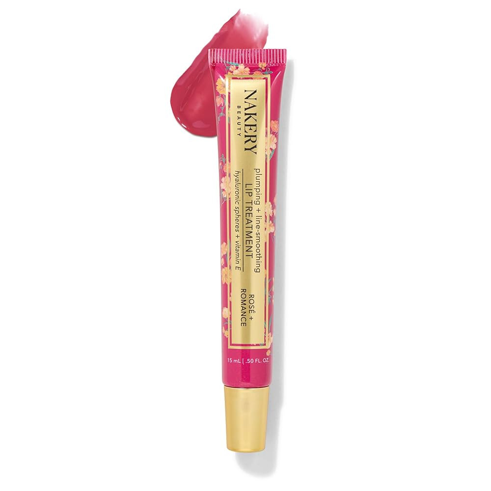 Nakery Plumping Lip Treatment for Dry Cracked Lips - Line Smoothing Lip Plumper for Women with Hy... | Amazon (US)