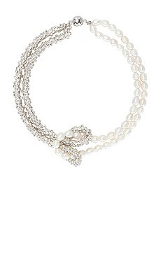 Julietta Minetta Necklace in Silver & Pearl from Revolve.com | Revolve Clothing (Global)