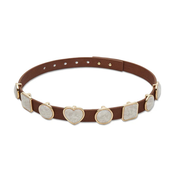 WALNUT PEARL STATION BELT | LELE SADOUGHI