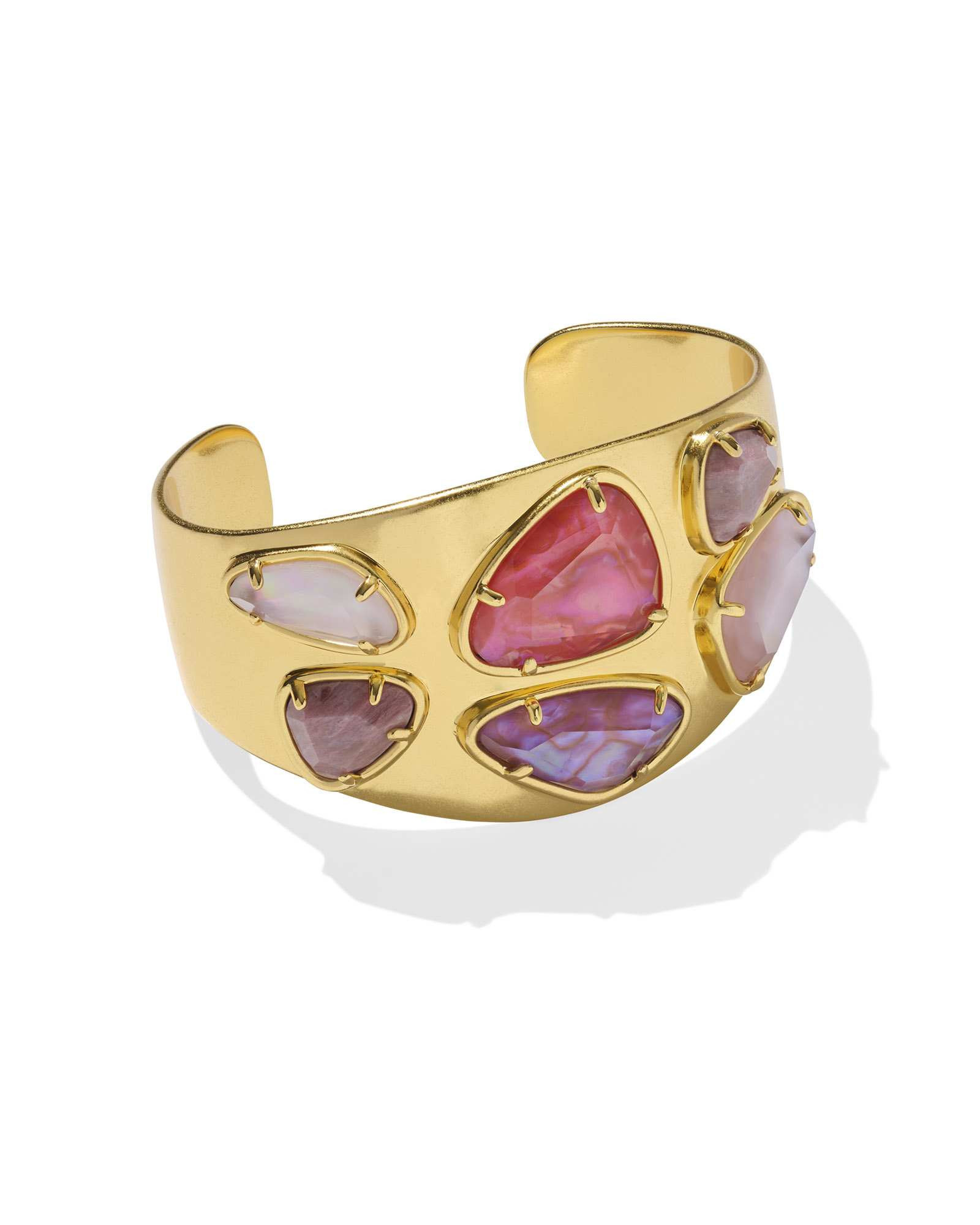 Kendra Scott Margot Vintage Gold Statement Cuff Bracelet | Mixed Stones | Kendra Scott