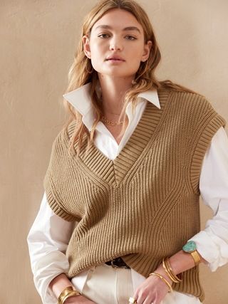 Oversized Sweater Vest | Banana Republic (US)