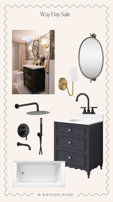 Our basement bathroom doesn’t get enough love. This cutie vanity has that scalloped detailing. And the mirror tilts! On super sale right now! 

#LTKhome
