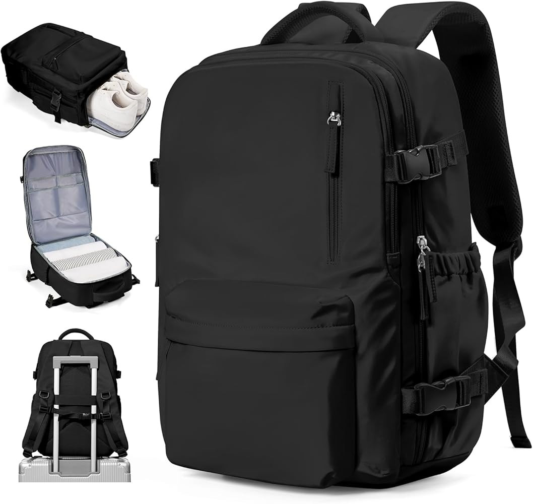 Carry On Backpack for Women, Large Travel Backpack Flight Approved, Waterproof 17 Inch Laptop Bac... | Amazon (US)