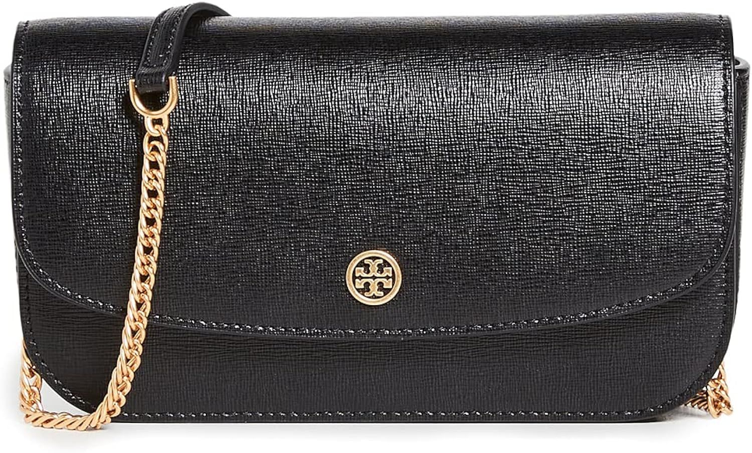 Tory Burch Women's Robinson Chain Wallet, Black, One Size | Amazon (US)