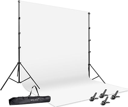 HYJ-INC Photo Video Studio 12 x10ft 100% Muslin White Backdrop with 10 x 8.5ft Stand Photography ... | Amazon (US)