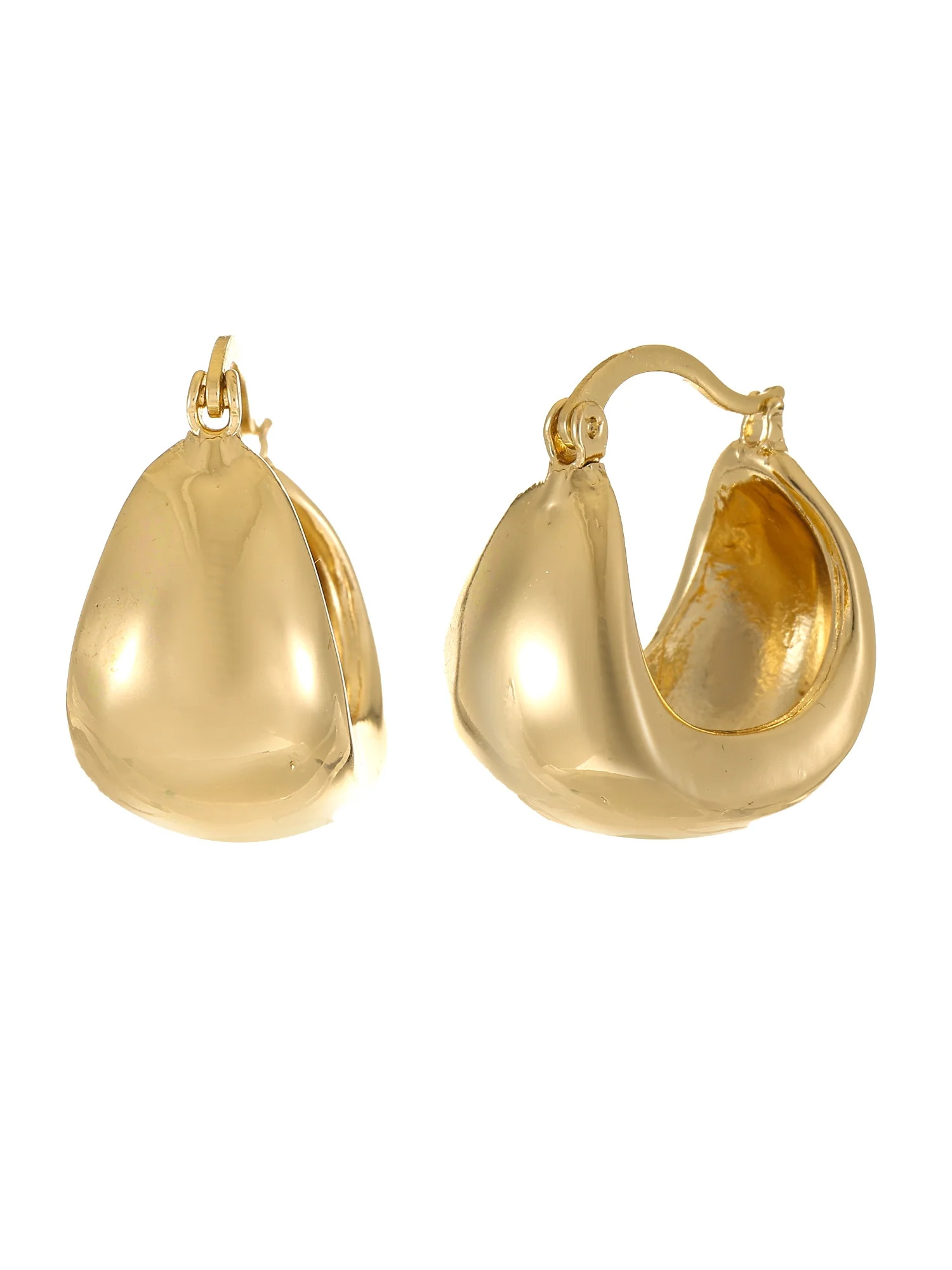 Time and Tru Goldtone Chunky Snap Hoop Earring, 1 Pair | Walmart (US)