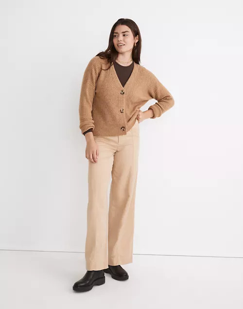Cameron Ribbed Cardigan Sweater in Coziest Yarn | Madewell