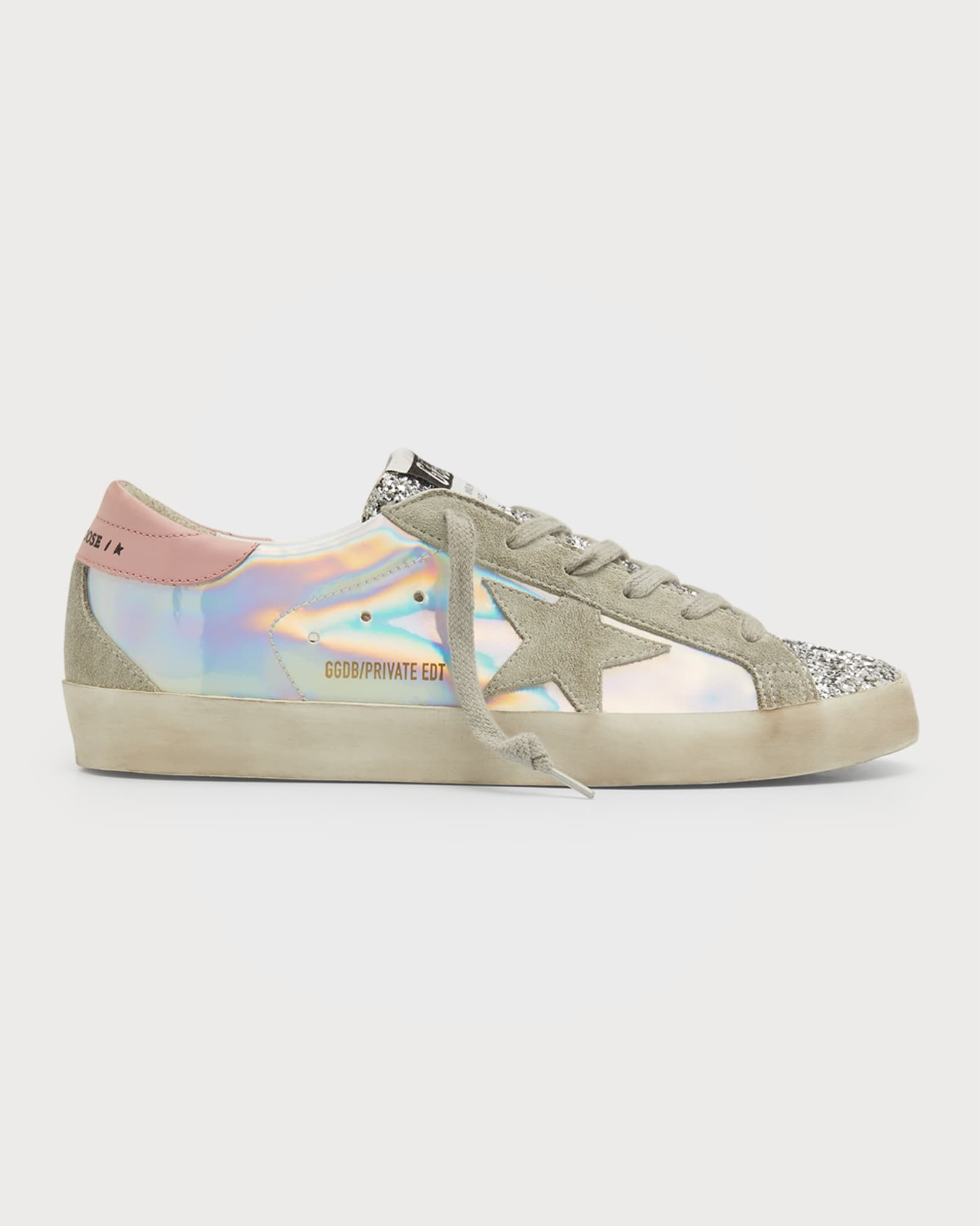 Golden Goose Superstar Iridescent Leather Low-Top Sneakers | Neiman Marcus