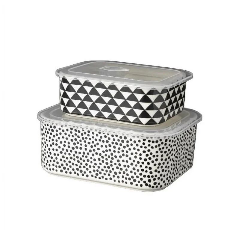 Thyme & Table 4-piece Square Ceramic Baking Dish & Lid Set, Dot - Walmart.com | Walmart (US)