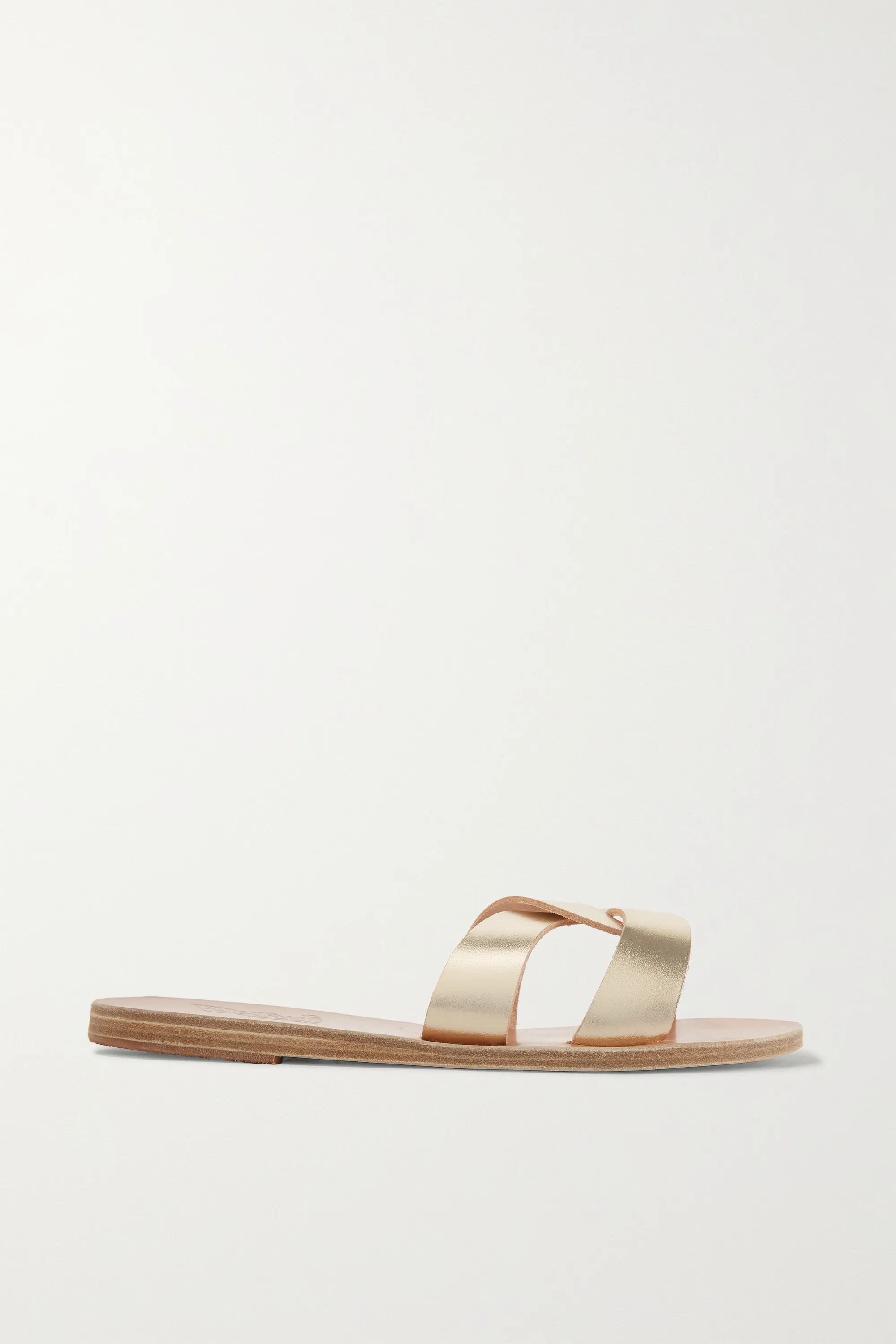 Gold Desmos cutout metallic leather slides | Ancient Greek Sandals | NET-A-PORTER | NET-A-PORTER (UK & EU)