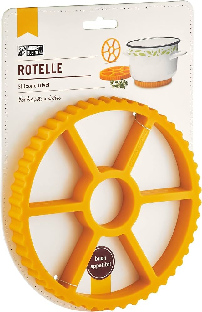 Fun Rotelle-Shaped Silicone Trivet / Hot Pads for Kitchen from a Series of Pasta-Inspired Kitchen... | Amazon (US)