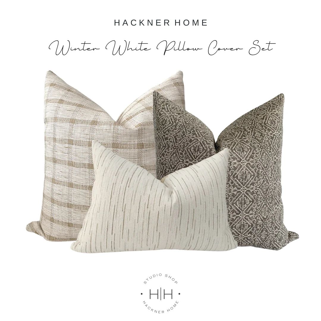 Winter White Pillow Cover Set | Hackner Home (US)