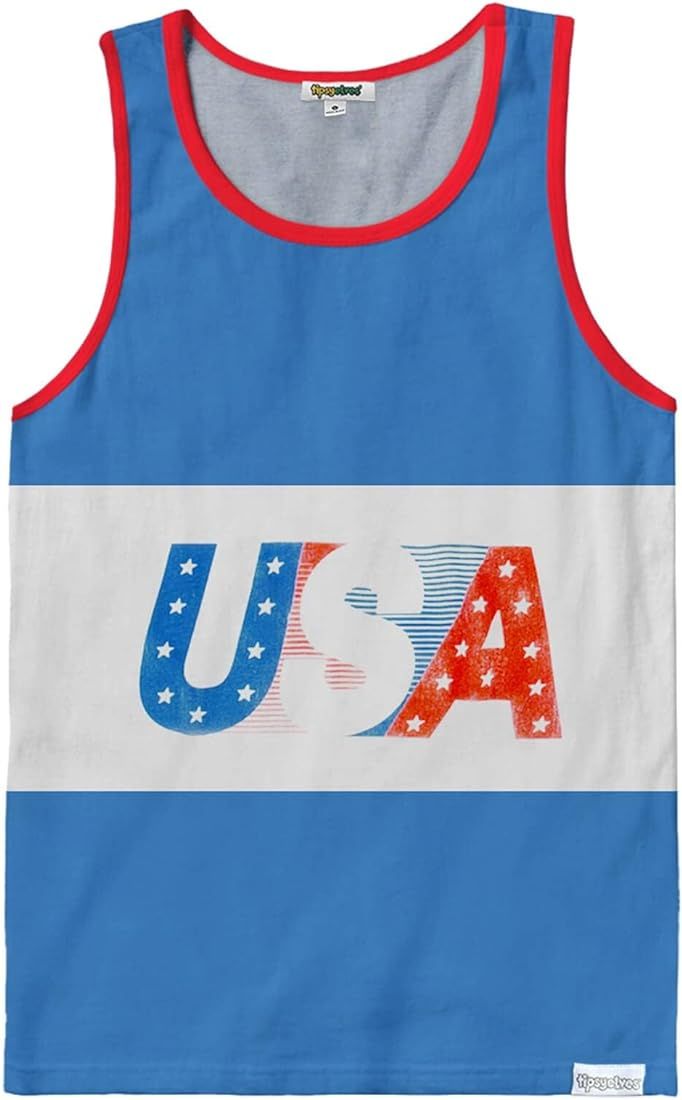 Tipsy Elves 4th of July Tank Tops for Men - Funny Patriotic American Flag Tank Top - Men's USA Shirt | Amazon (US)