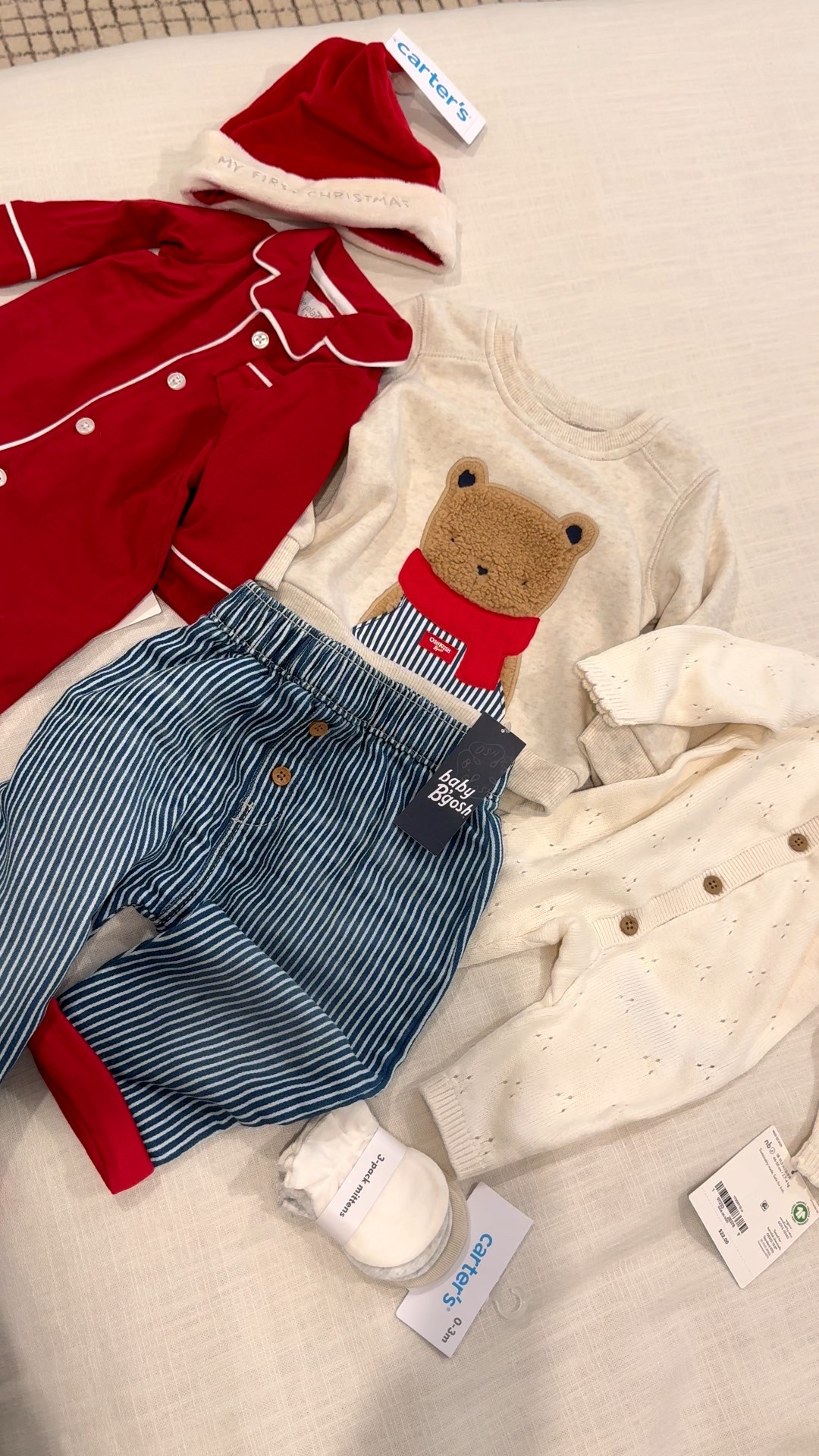 Carters oshkosh haul for baby boy 🎄🤍 Jeans and sweater is sold out but can find it in stores!!

#LTKBaby #LTKBump #LTKHoliday