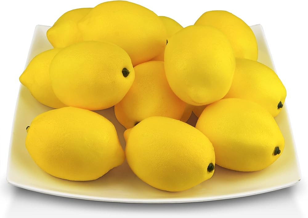 Artificial Lemons Simulation Lifelike Small Lemons Fake Fruit for Home Kitchen Wedding Party Deco... | Amazon (US)