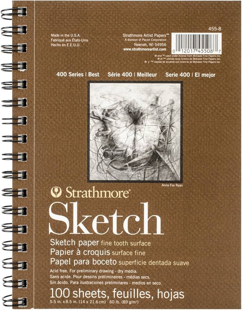 Strathmore 400 Series Sketch Pad, 5.5x8.5 inch, 100 Sheets - Artist Sketchbook for Drawing, Illus... | Amazon (US)