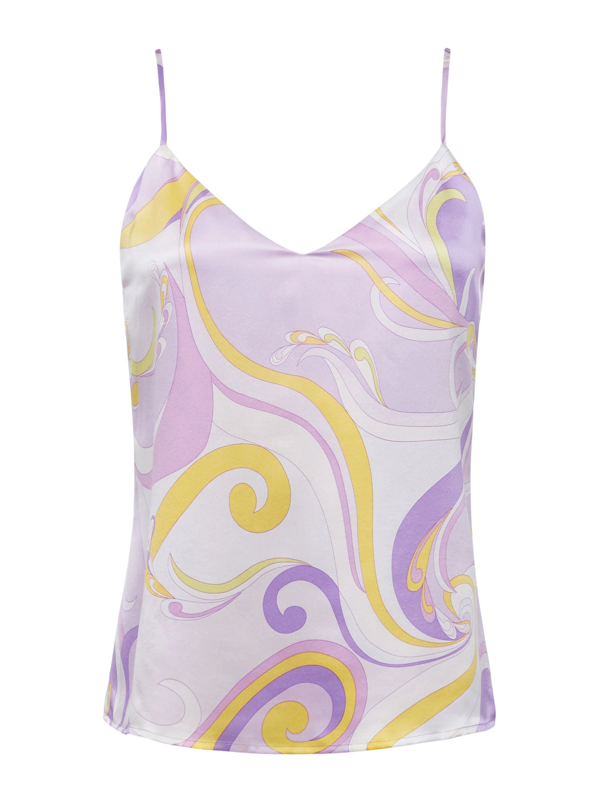 L'AGENCE Jane Camisole Tank in Light Orchid Multi Saint Martin | L'Agence
