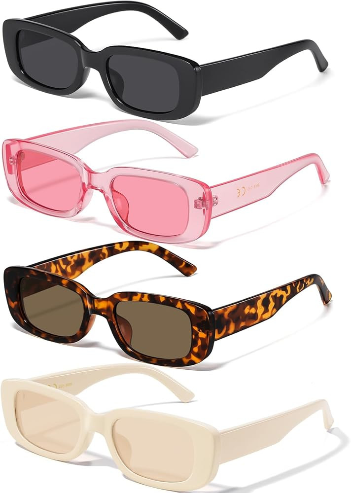 JASPIN Rectangle Sunglasses for Women Men Trendy Y2k Retro 90s Sun Glasses UV400 Protection Cool ... | Amazon (US)