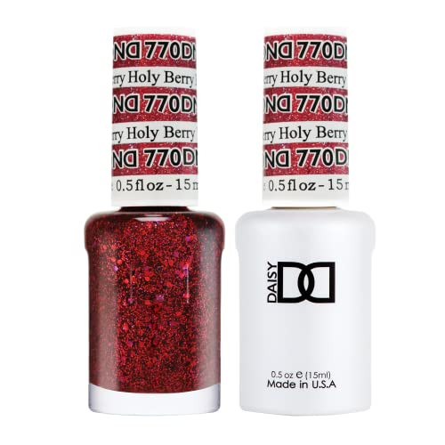 DND Gel Polish Set - 1 each of Red Gel Polish and Red Nail Polish, 770 Holy Berry, 0.5 Fl Oz | Amazon (US)