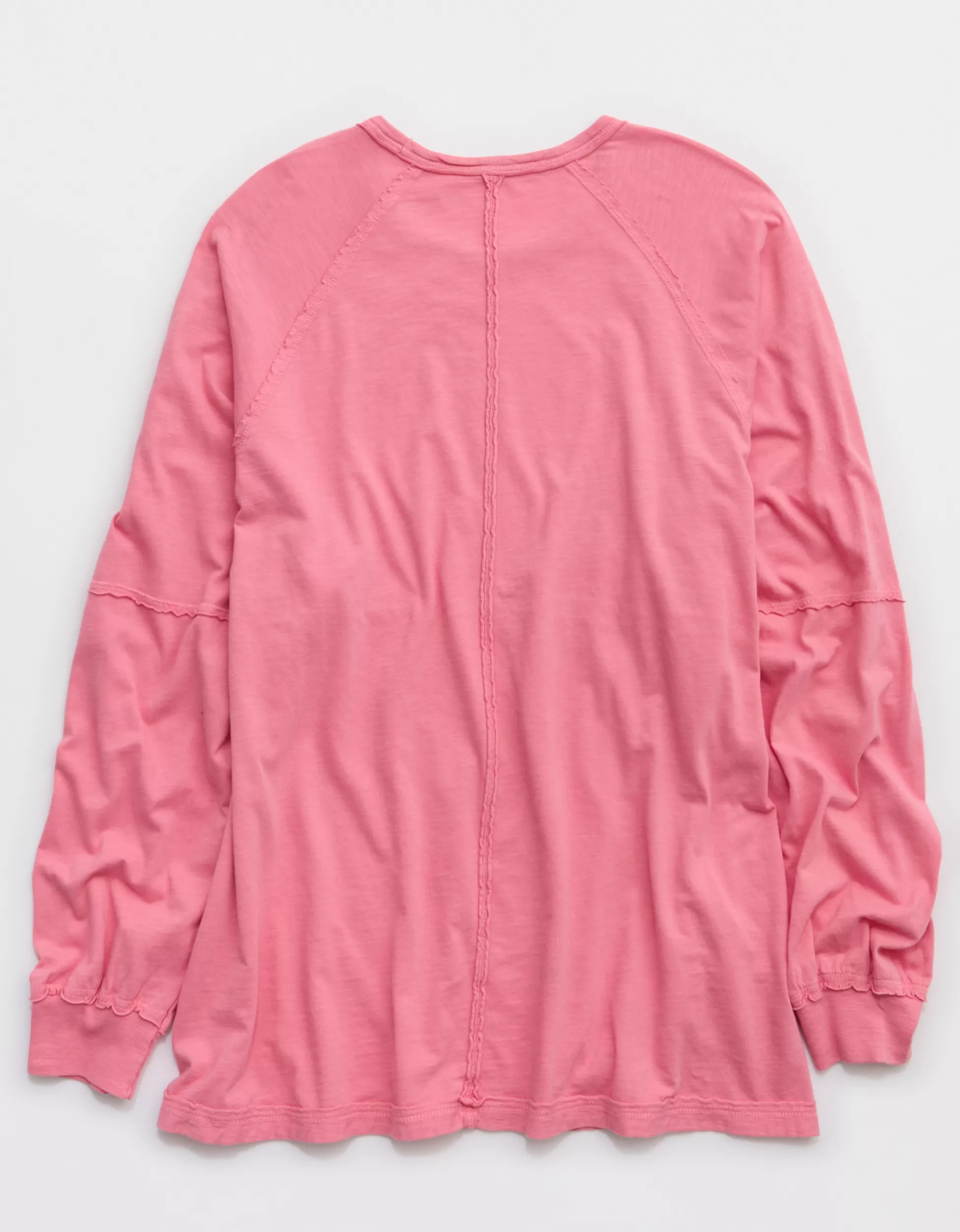 Aerie Cozy Long Sleeve Oversized Boyfriend T-Shirt | Aerie