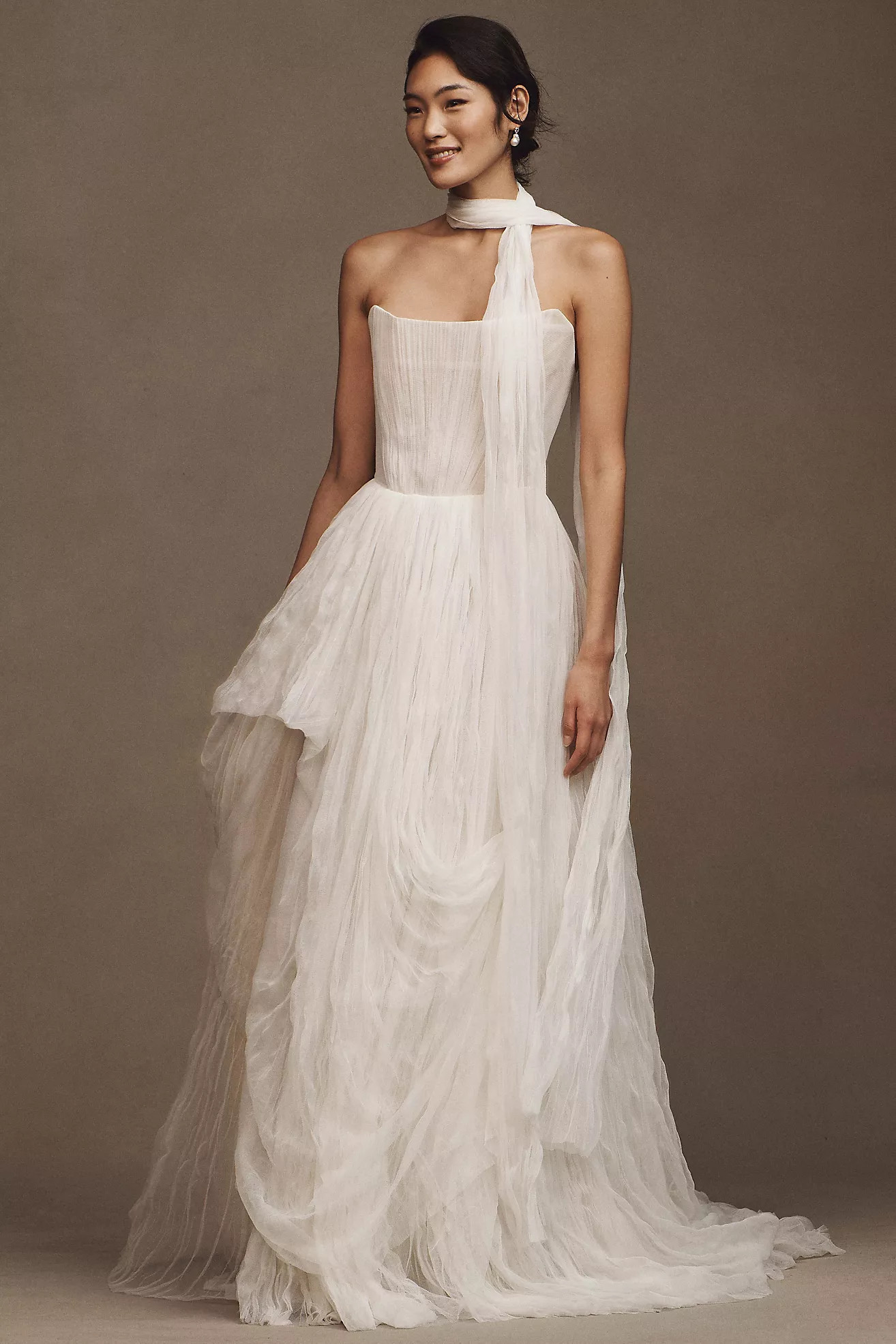 Watters Reko Strapless Corset Wedding Gown | Anthropologie (US)