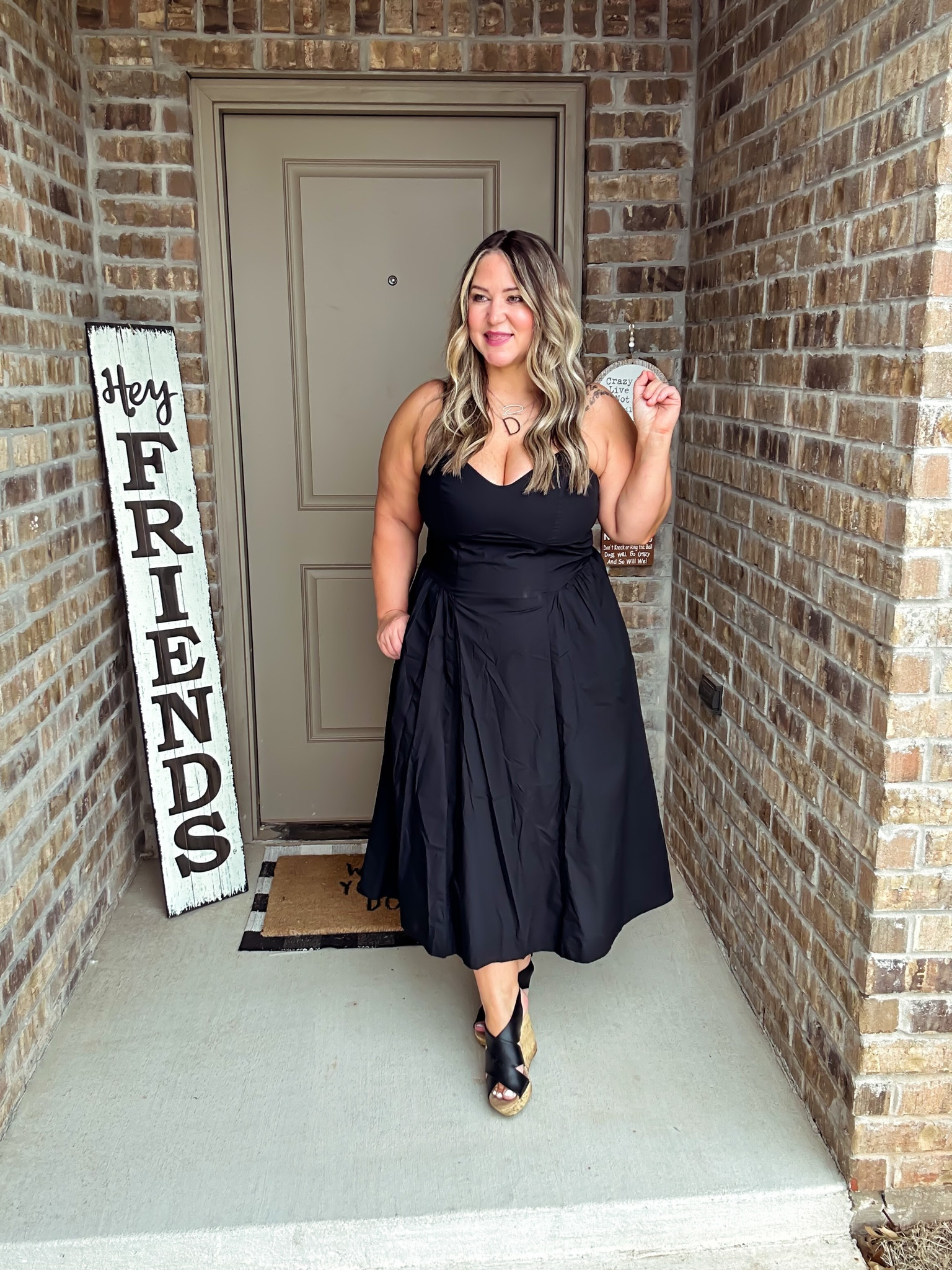 Dress size XL (too small in the bust) will work if you are smaller chested. 
Shoes are older. Linking similar 

#LTKcurves #LTKstyletip #LTKunder50