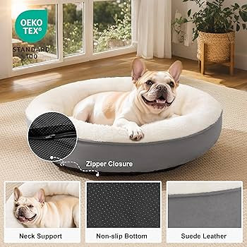 Love's cabin Round Donut Cat and Dog Cushion Bed, 30in Pet Bed for Medium or Large Dogs, Anti-Sli... | Amazon (US)