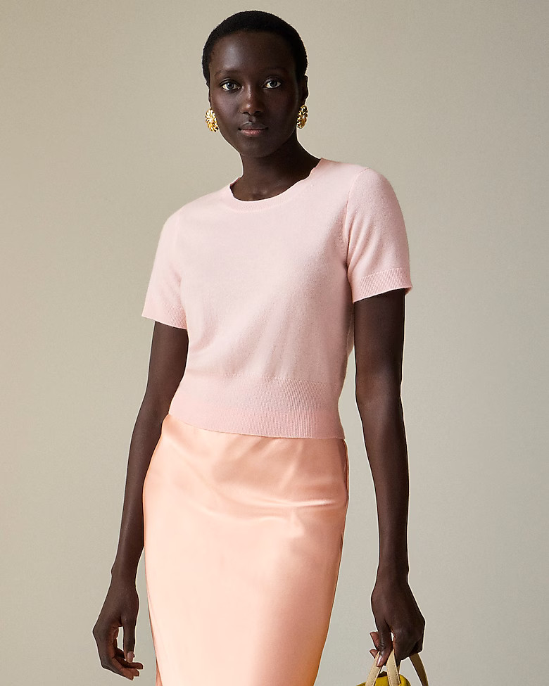 Cashmere shrunken T-shirt | J. Crew US