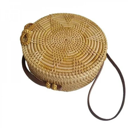 Cocloth Fashion Women Straw Storage Bag Beach Bamboo Handbag Shoulder Tote Bag Multi-purpose Makeup  | Walmart (US)