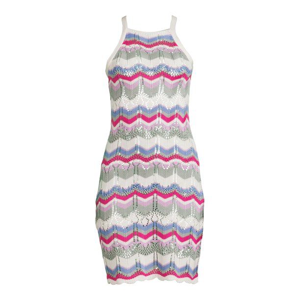 No Boundaries Juniors' Sleeveless Crochet Dress - Walmart.com | Walmart (US)