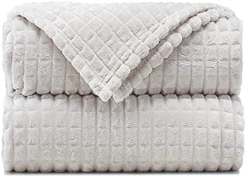 Throw Blankets – 90”x90”, Queen Size, Silver Gray - Lightweight Flannel Fleece - Soft, Cozy... | Amazon (US)