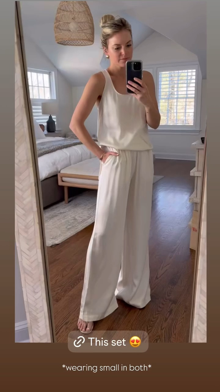 Matching set is on sale for 25% off with code FCBFF and would be perfect for brides and vacation. Wearing a small in top & pants (they run long, I’m 5’5) 

bridal, resort wear, beach vacation 

#LTKSaleAlert #LTKFindsUnder100 #LTKWatchNow