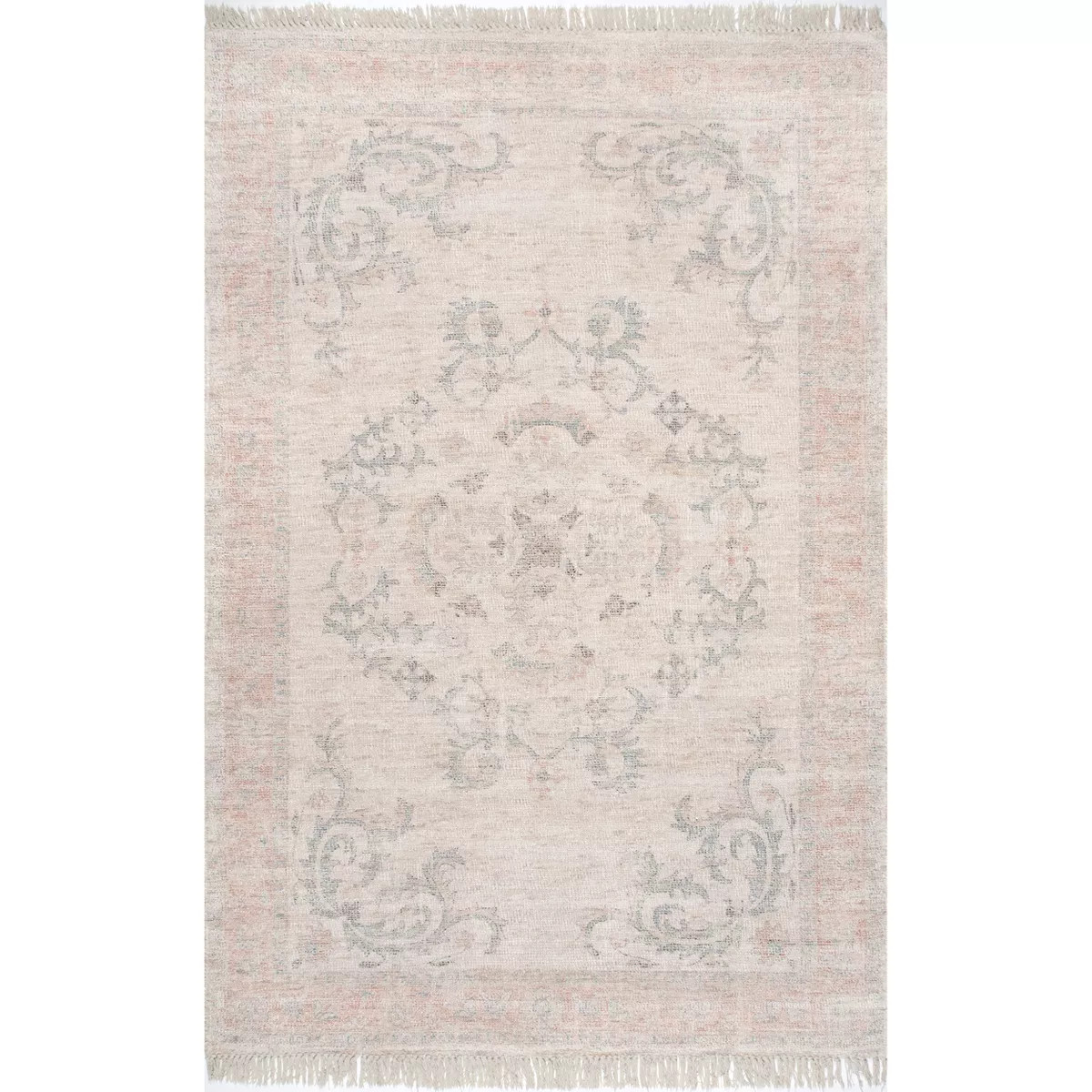 nuLOOM Ailey Elegant Medallion Tassel Area Rug | Target